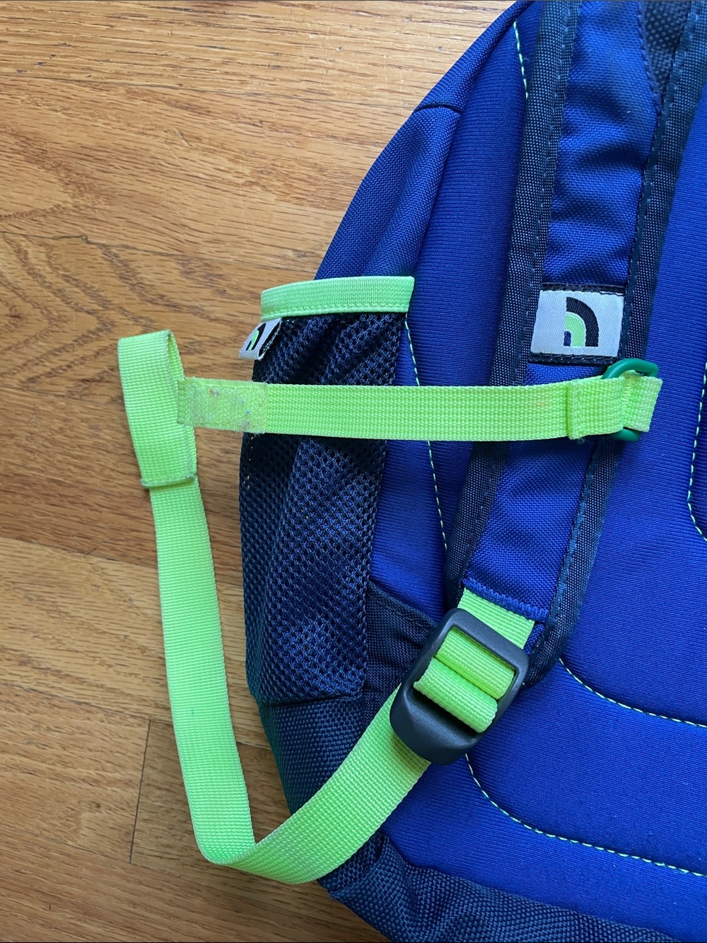 The North Face Kids Sprout Backpack in Blue and Lime - Picture 6 of 16